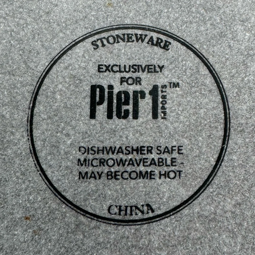 Pier 1 One Easton Charcoal Stoneware Salad Plates Set of 4